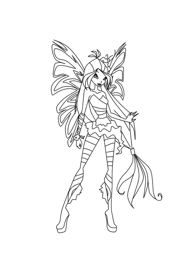 Картинка винкс (winx) раскраска 33