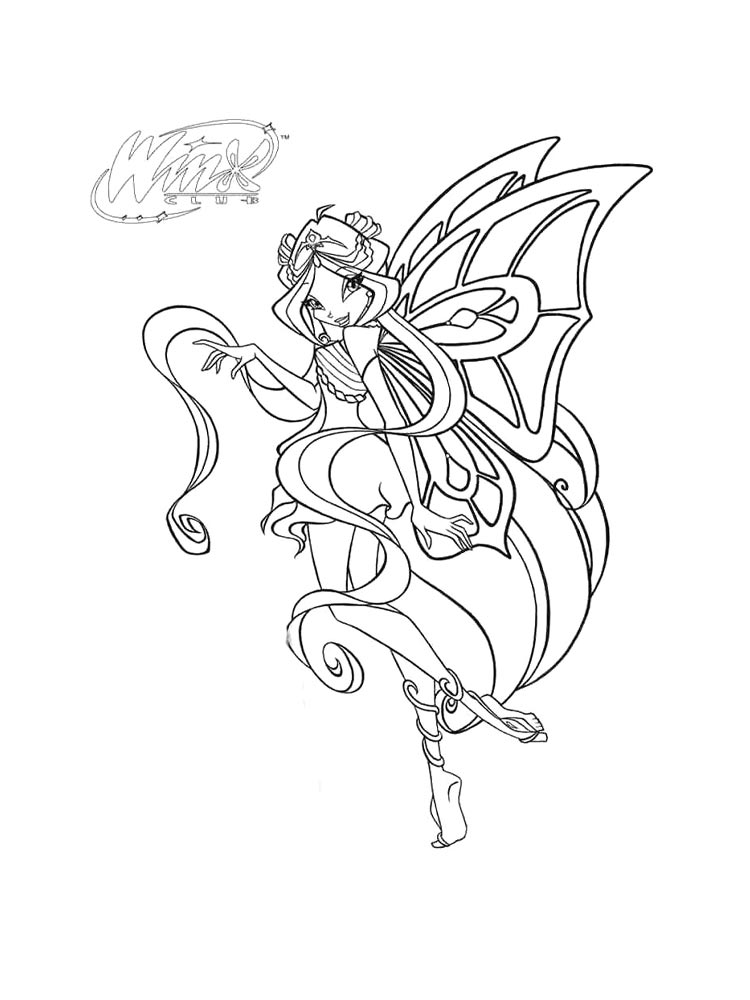 Картинка винкс (winx) раскраска 34