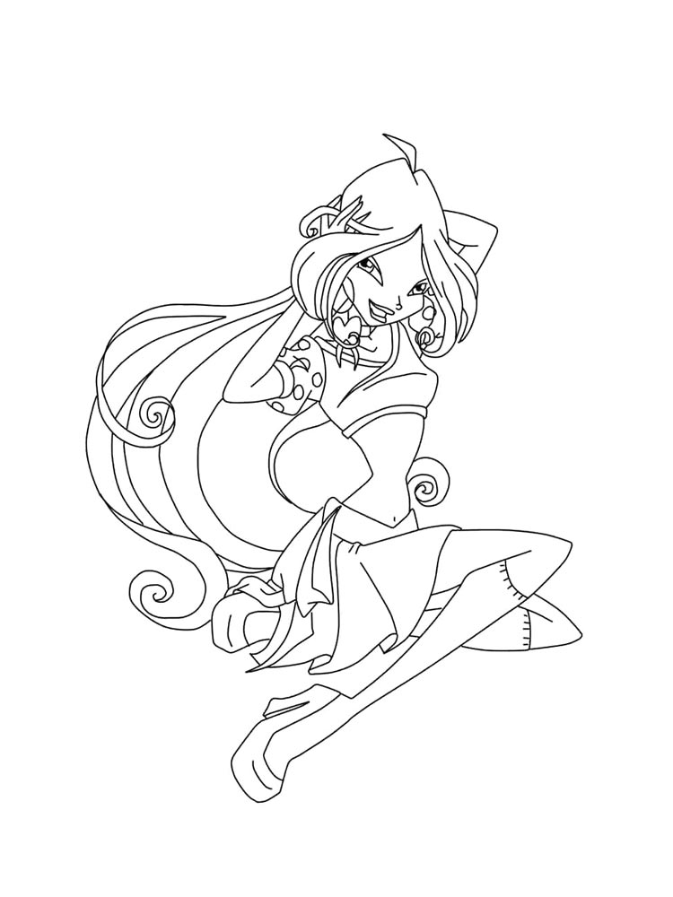 Картинка винкс (winx) раскраска 35