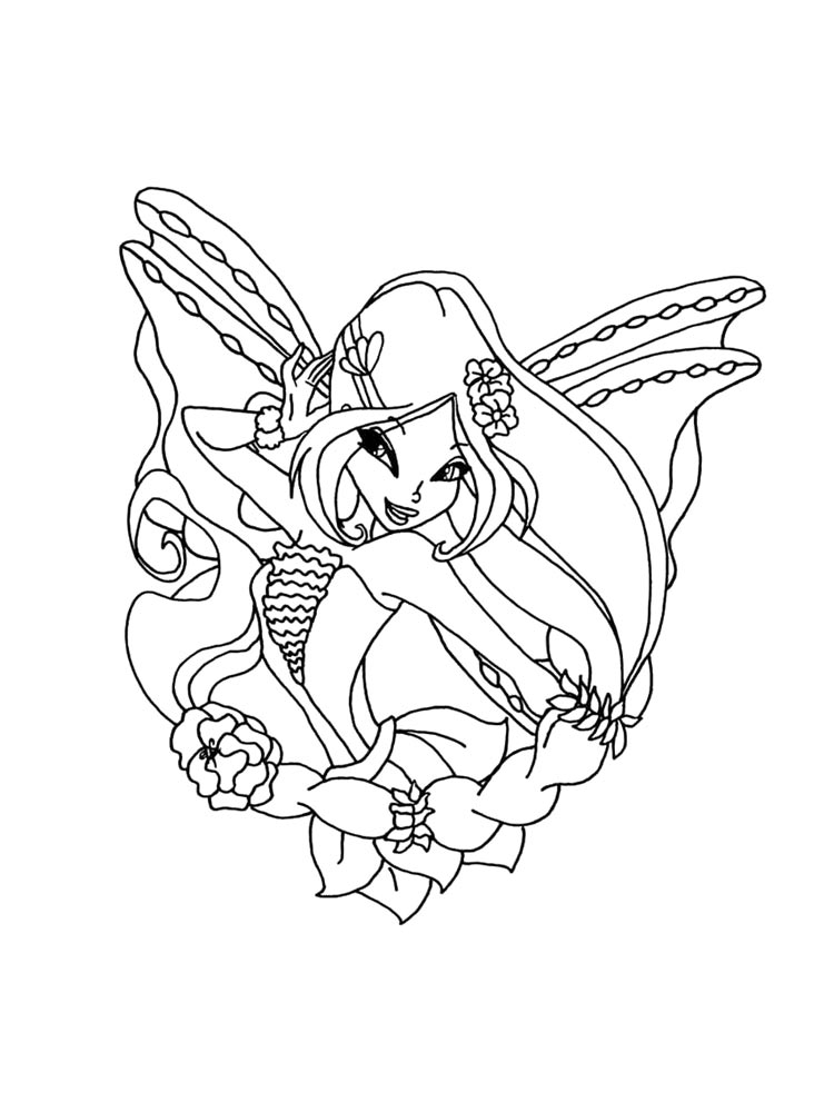 Картинка винкс (winx) раскраска 4