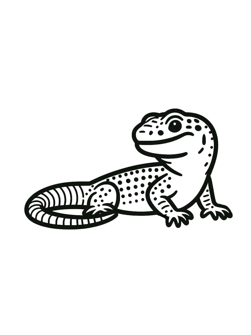 Картинка ящерица раскраска 2