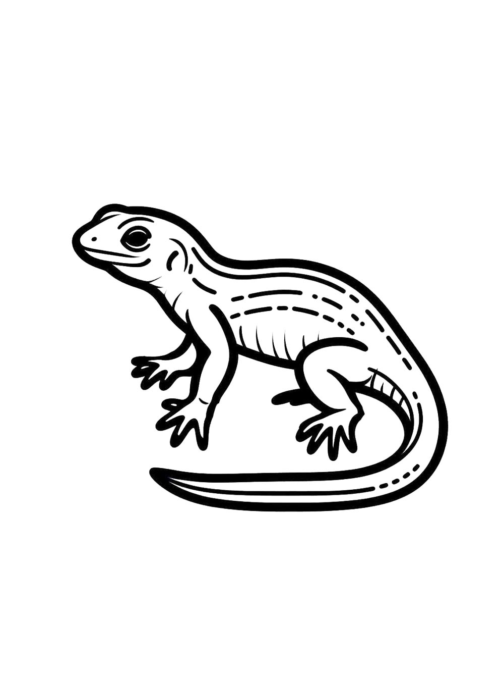 Картинка ящерица раскраска