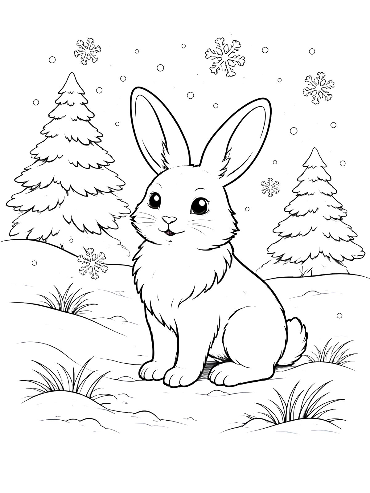 Картинка заяц раскраска 4