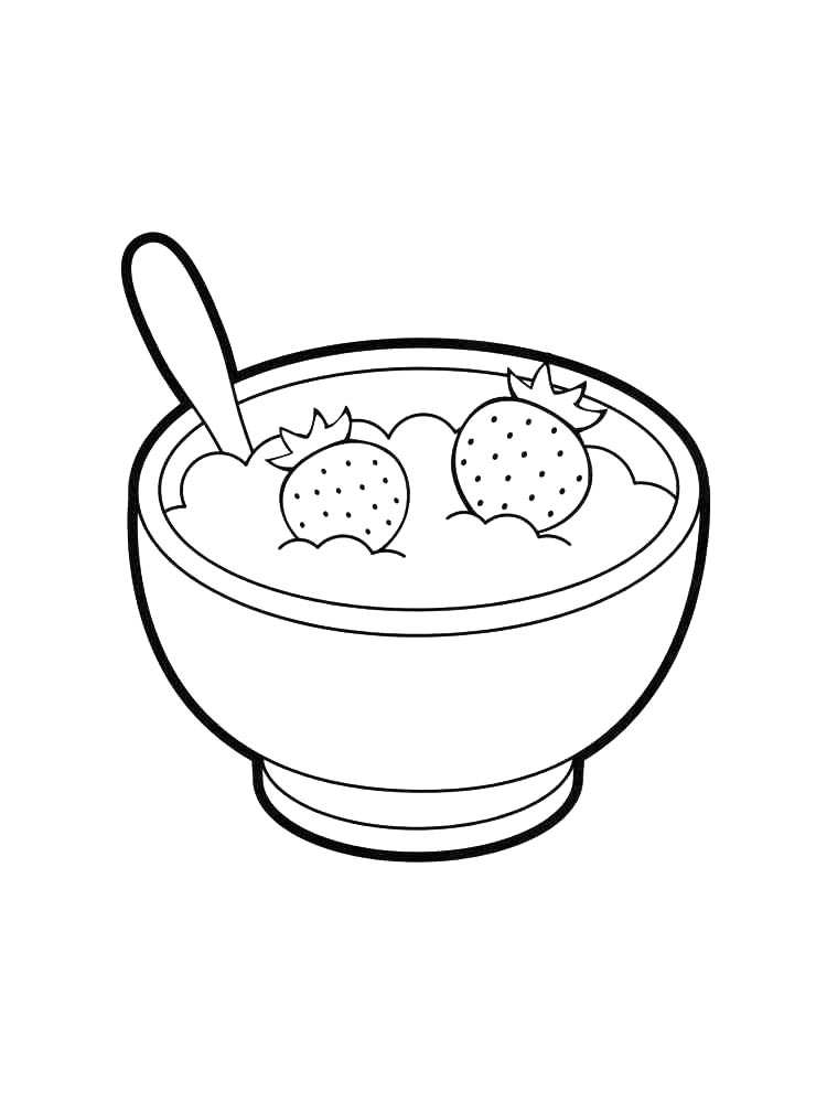 Каша с клубникой