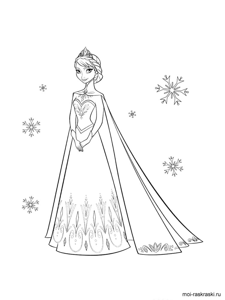 Холодное сердце рисунок для раскрашивания 10