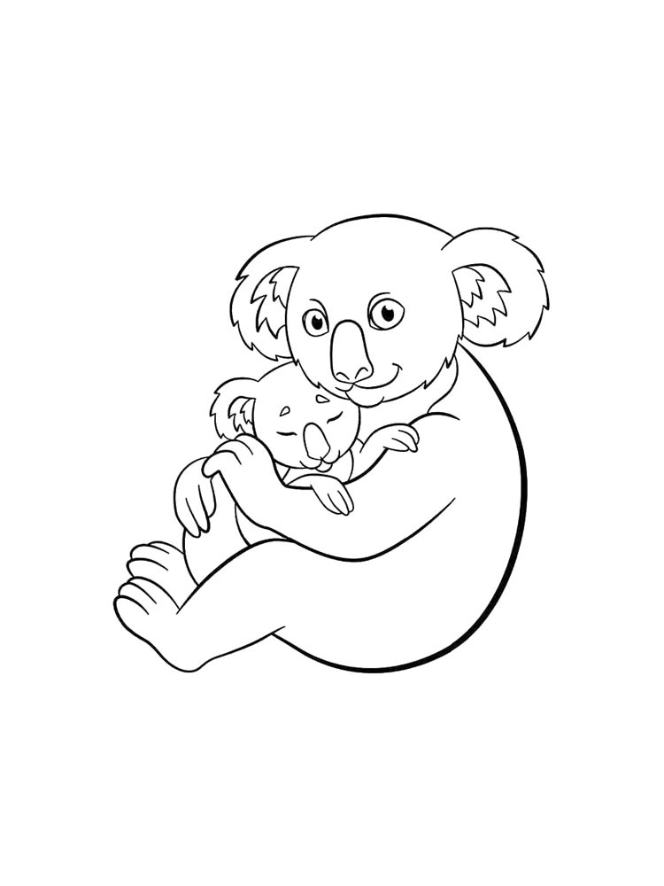 Коала для раскрашивания 2