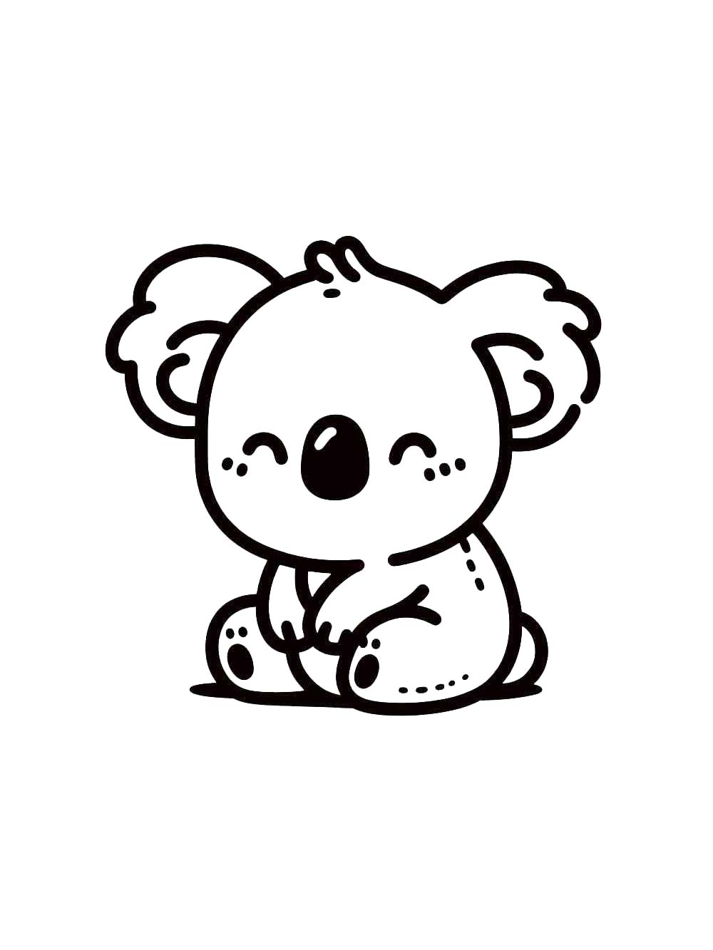 Коала для раскрашивания 3