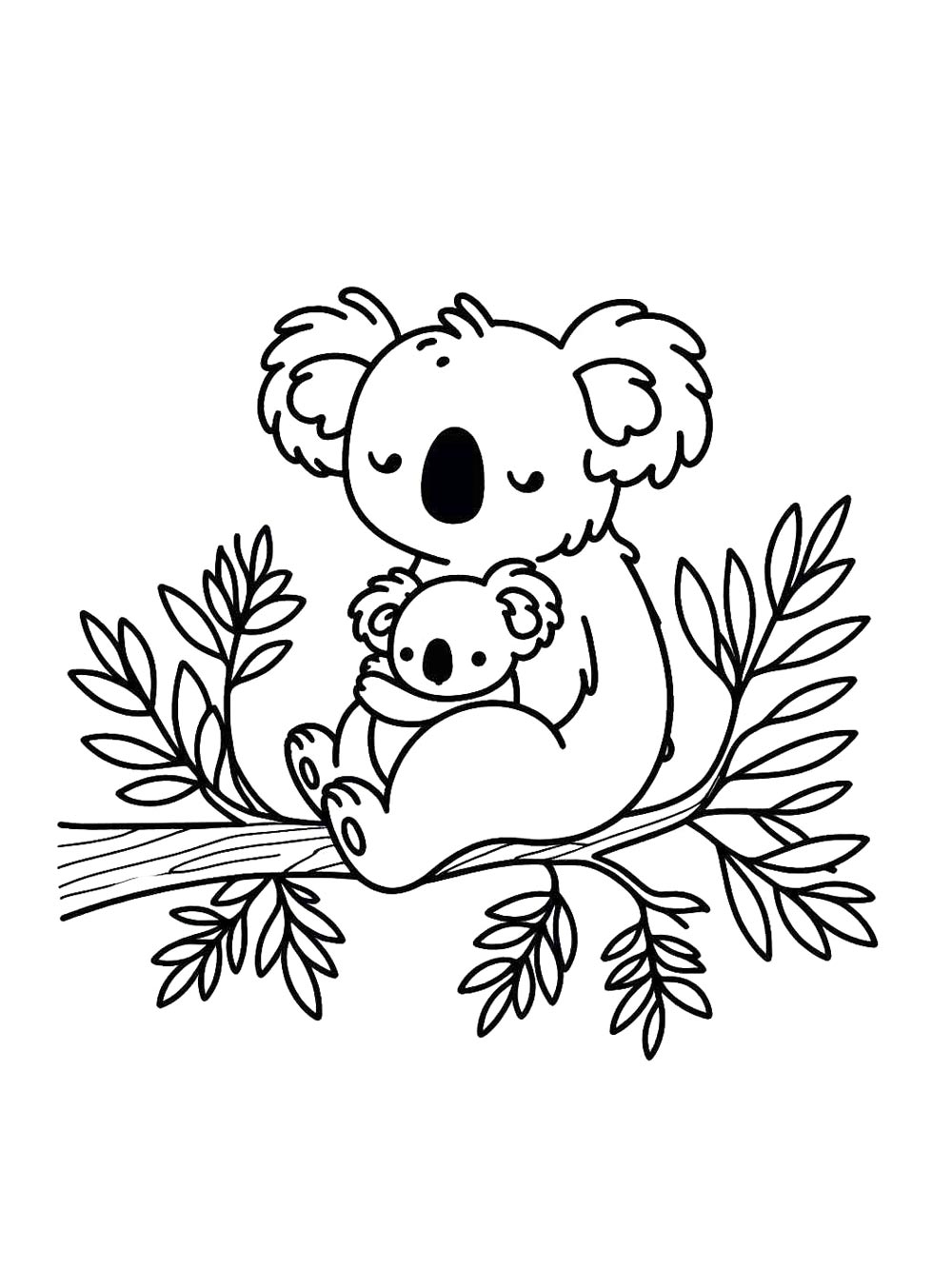 Коала для раскрашивания 5