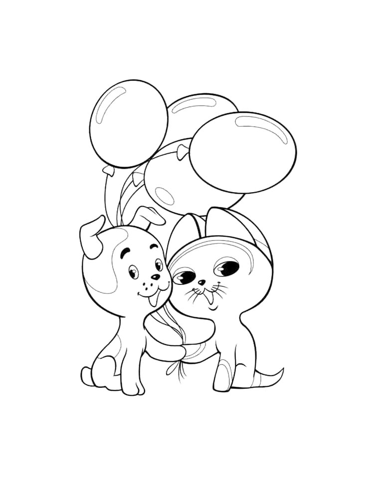 Коробка с подарком и шарики