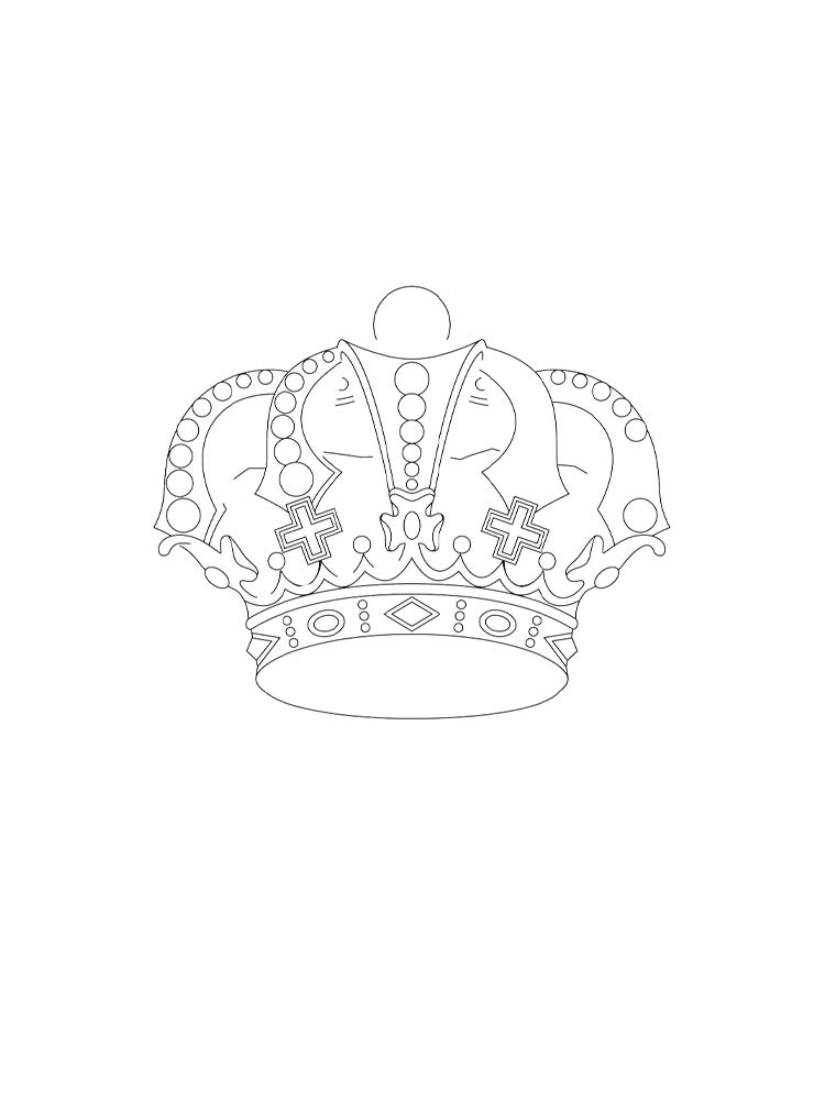 Корона картинка для раскрашивания
