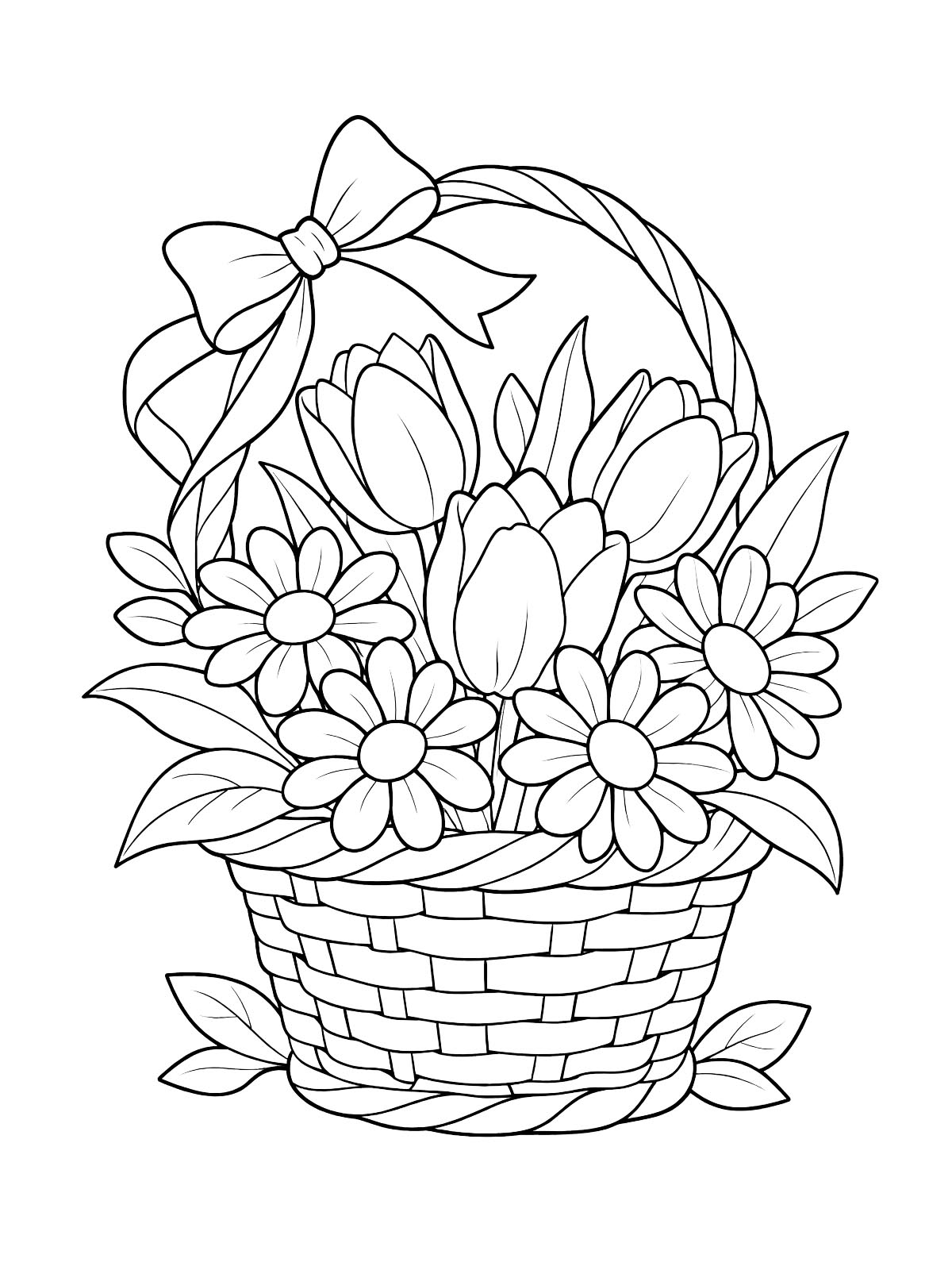 Корзина с цветами 2