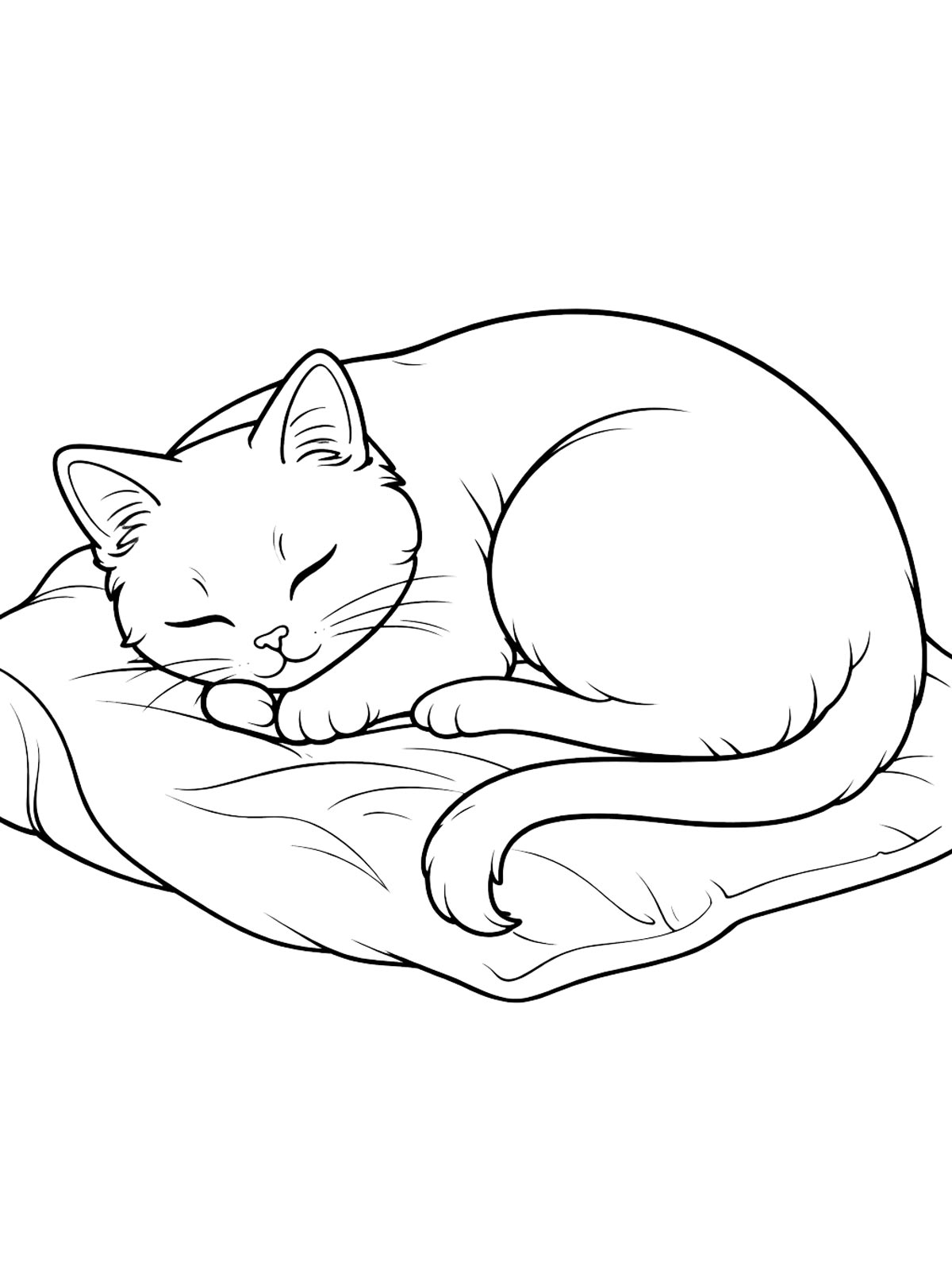 Кошечка на подушке
