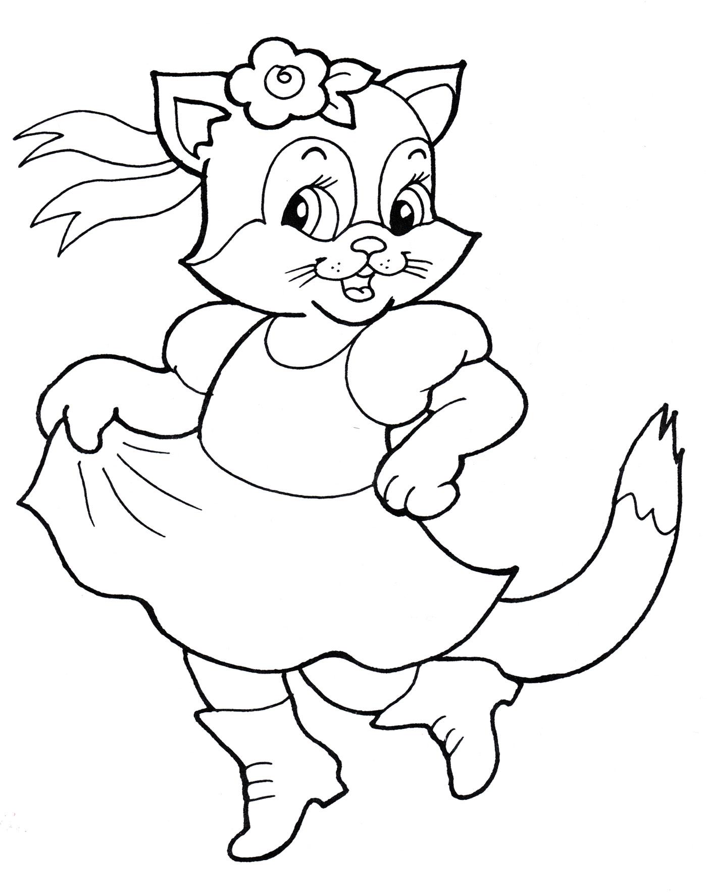 кошка танцует