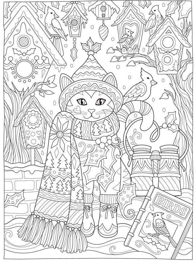 Кошка в шарфе