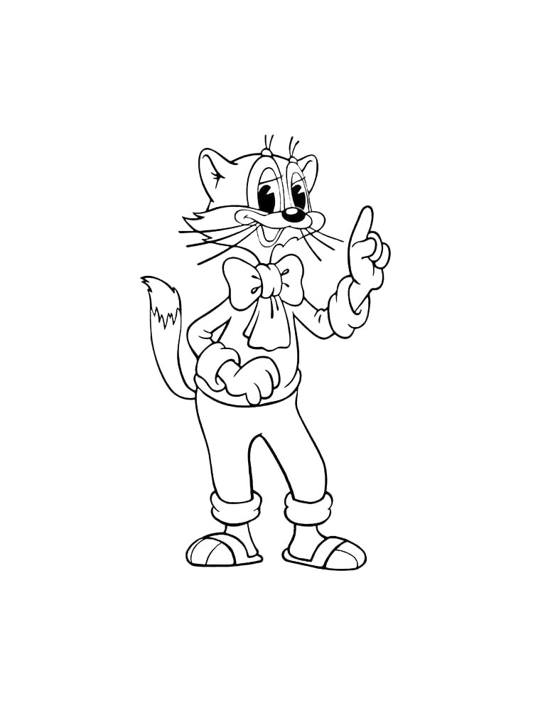 Кот для раскрашивания