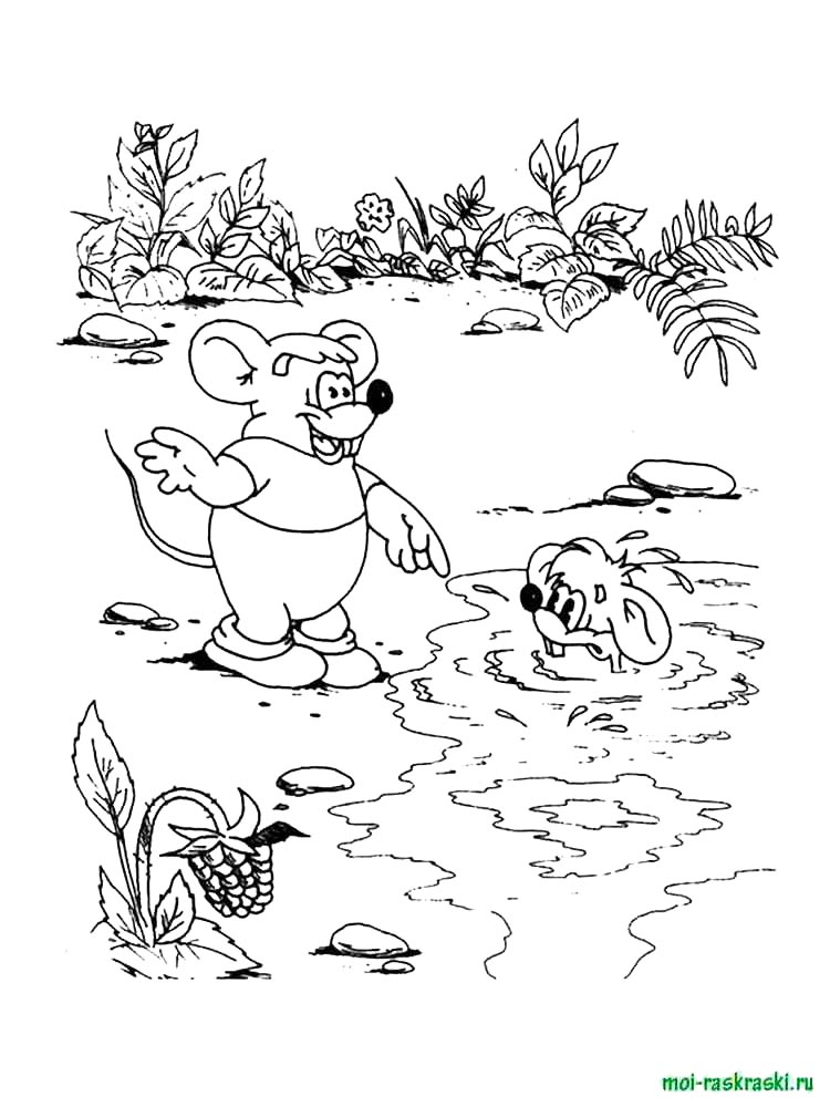 Кот леопольд рисунок для раскрашивания 2