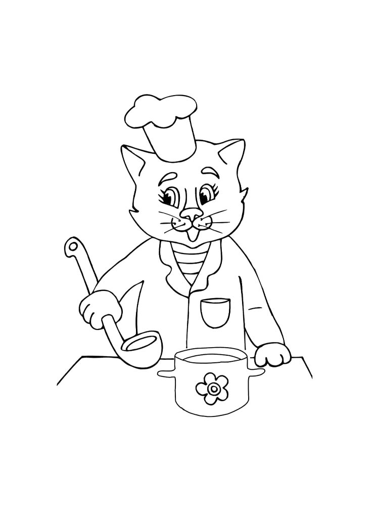 Кот повар