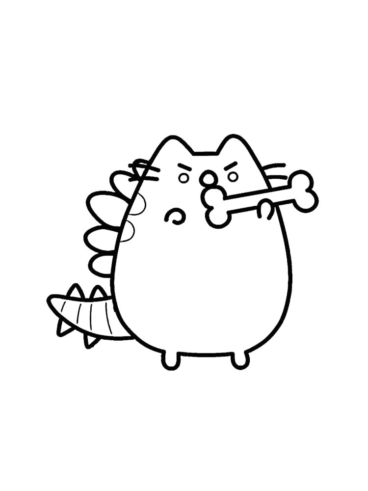 Кот Пушин с костью