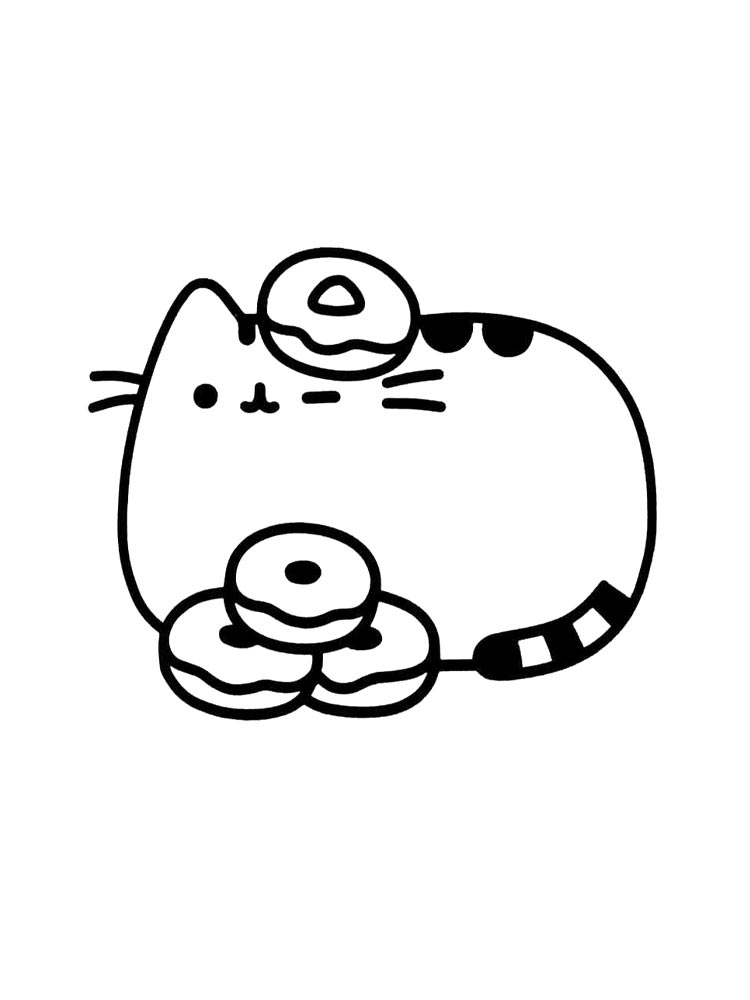Кот Пушин с пончиками