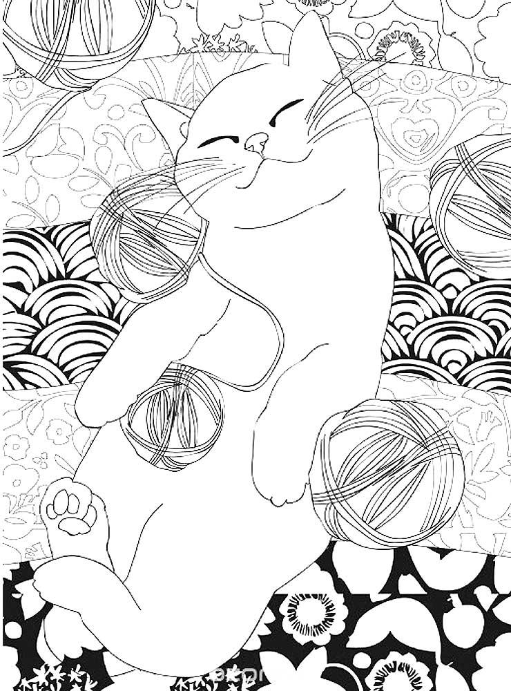 Кот с клубком