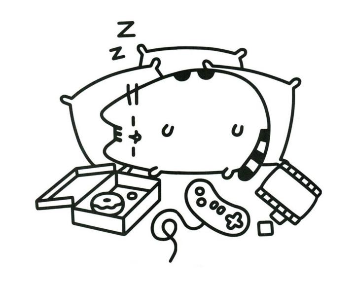 Кот спит 2