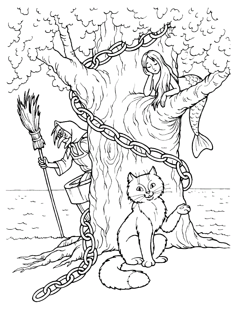 Кот у дуба
