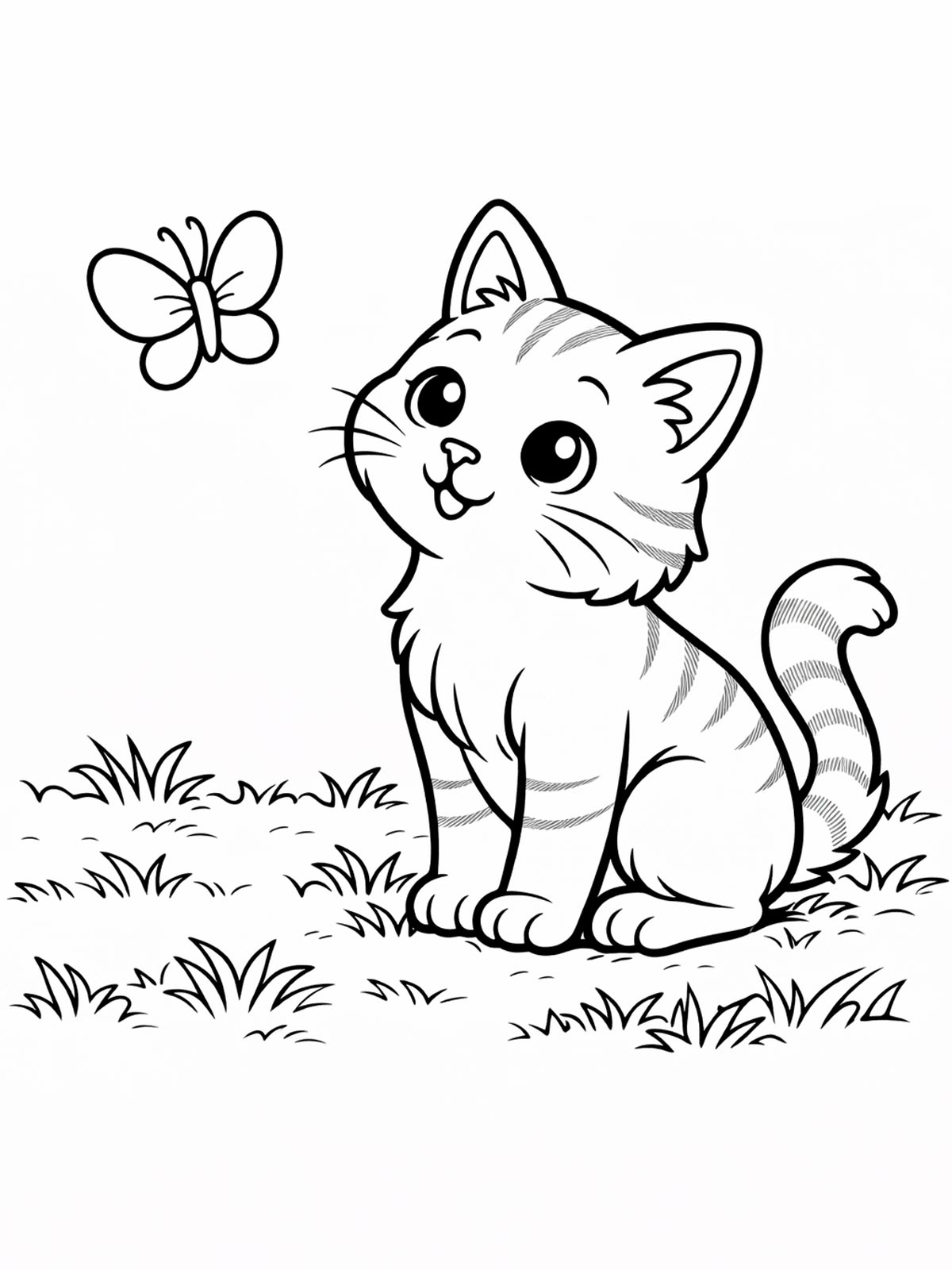 Котенок и бабочка 2