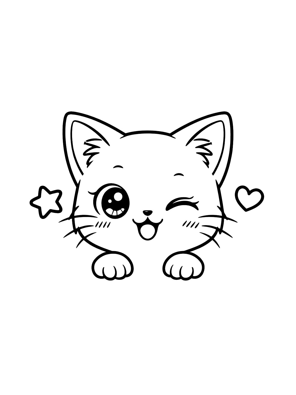 Котенок подмигивает