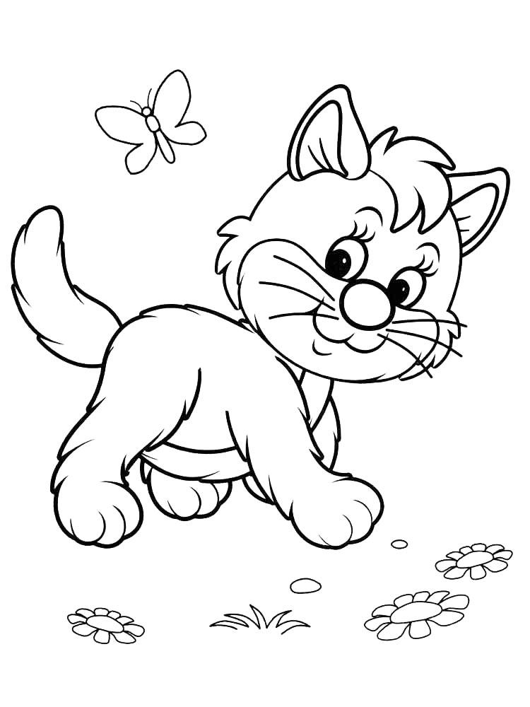 Котенок с бабочкой 2