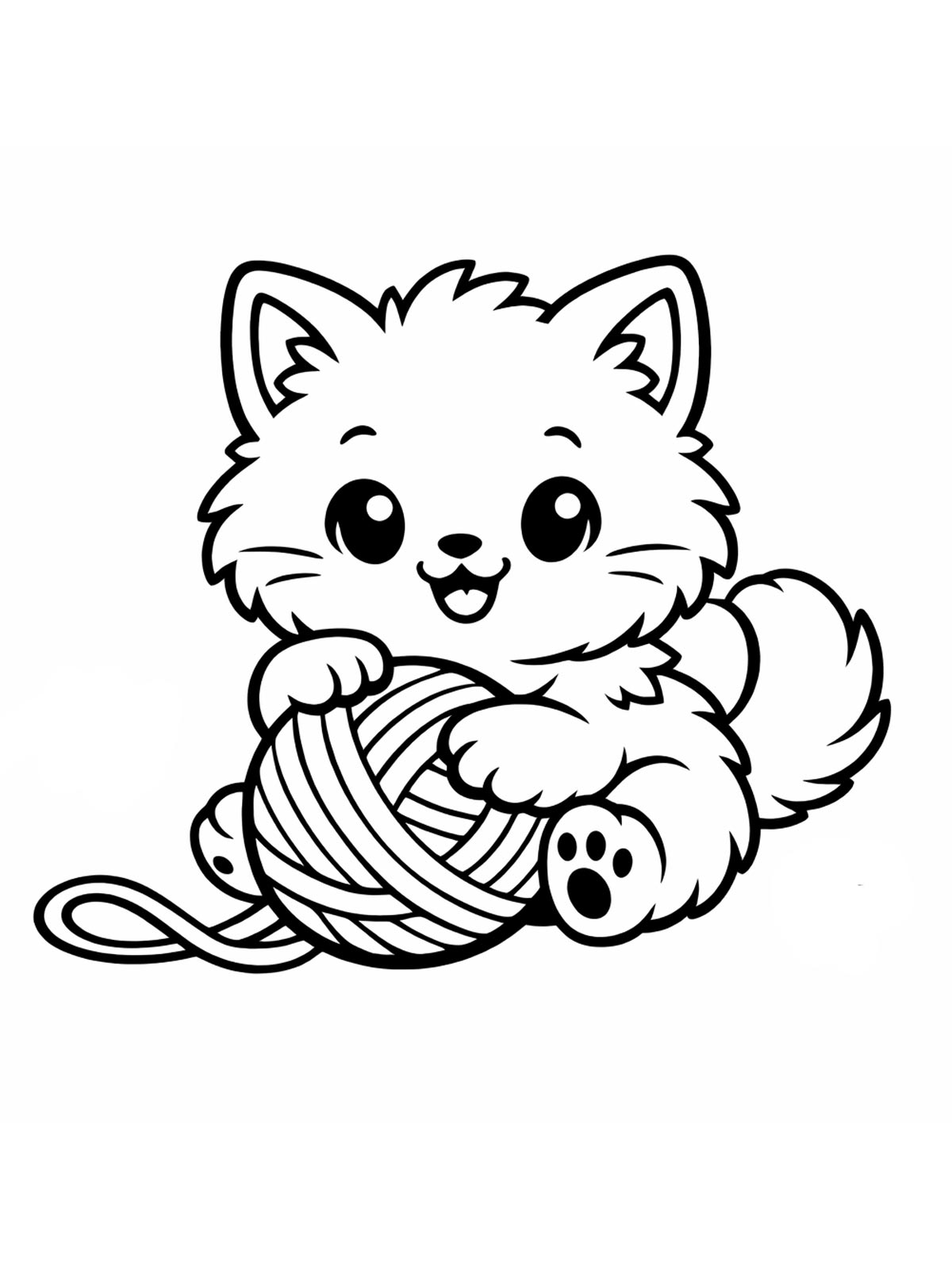 Котенок с клубком