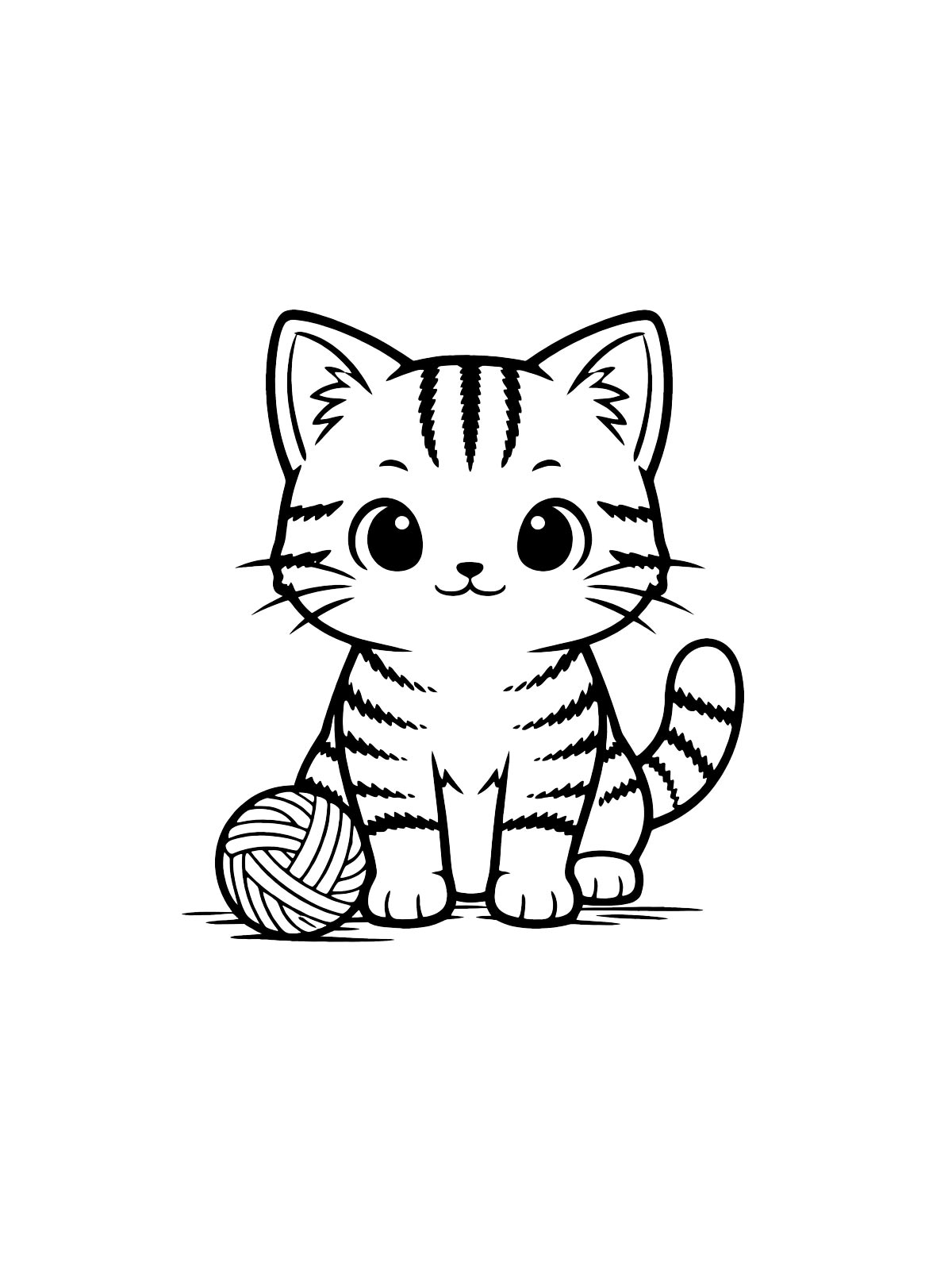 Котенок с клубком 2