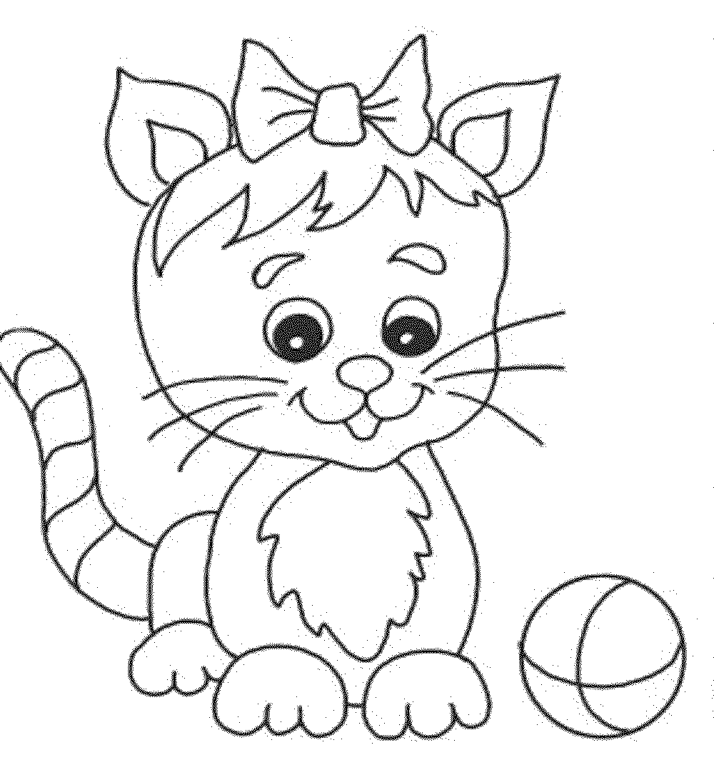 Котенок с мячом