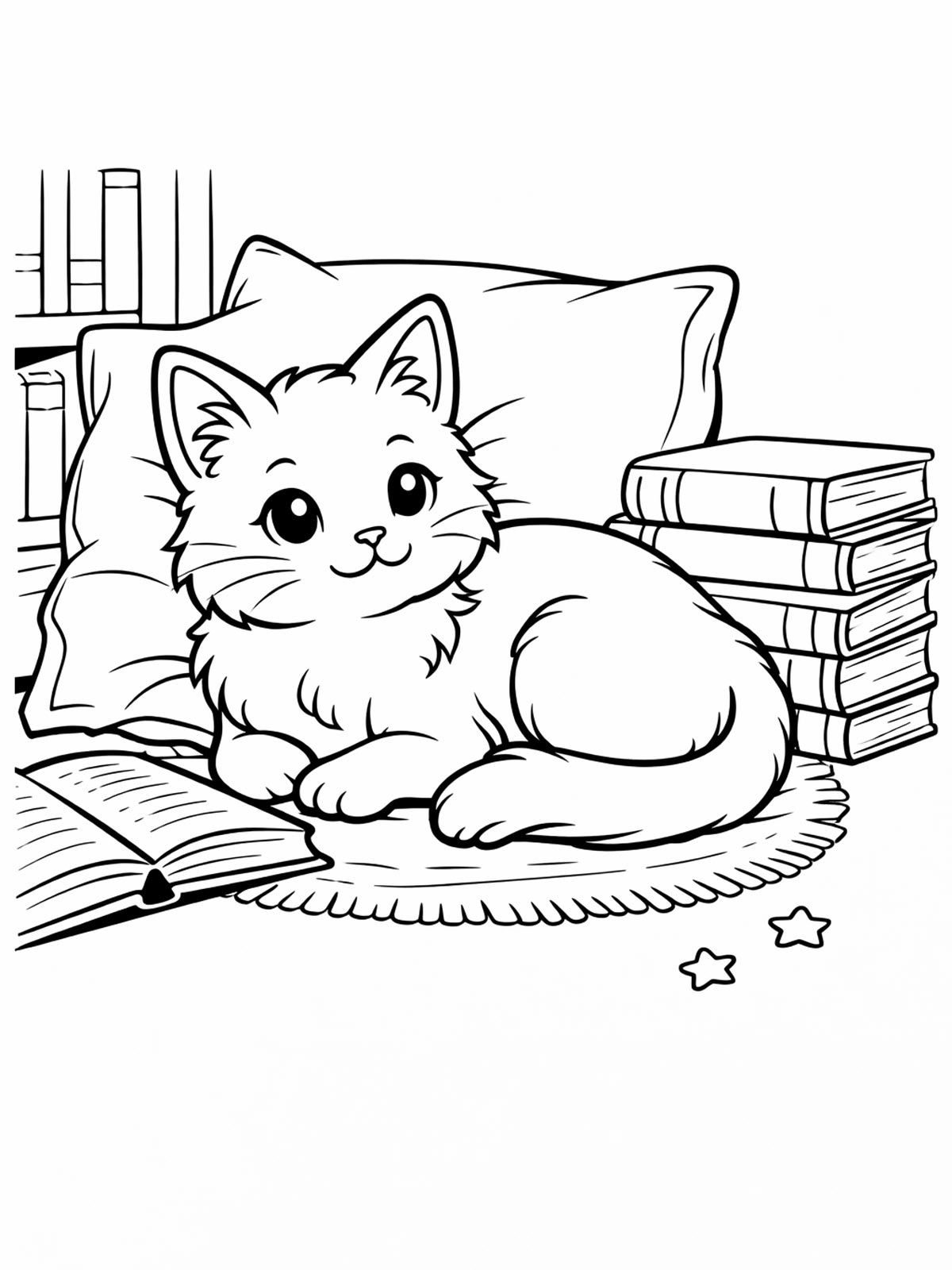 Котик на коврике
