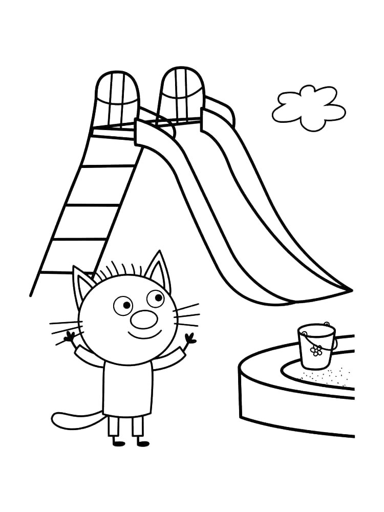 Котик у горки
