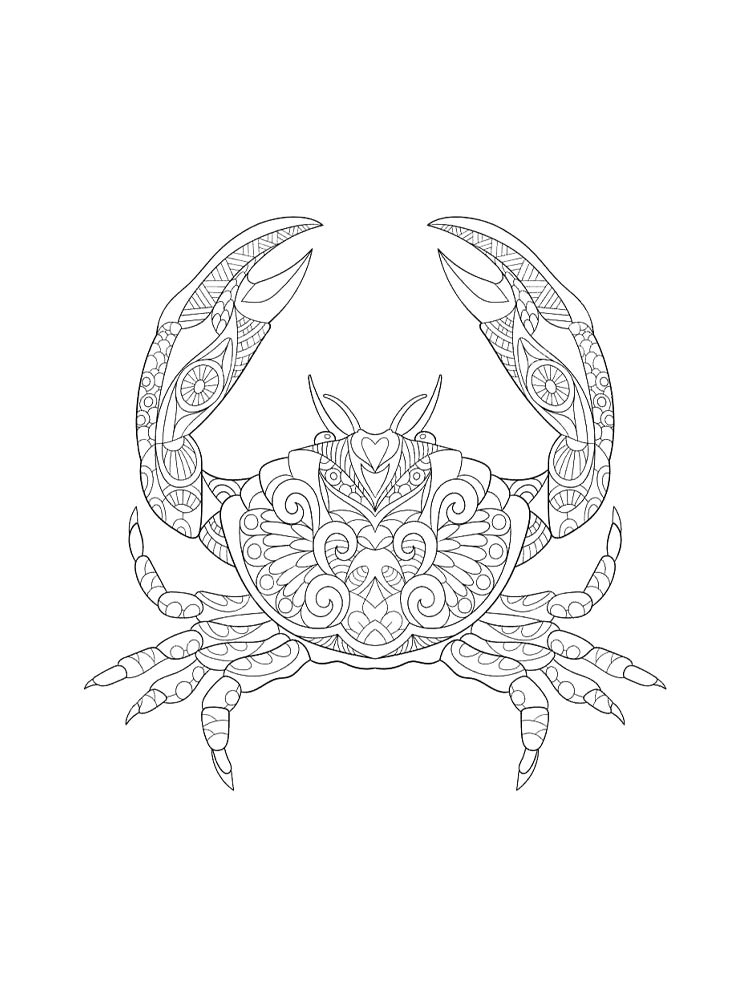 Краб для раскрашивания