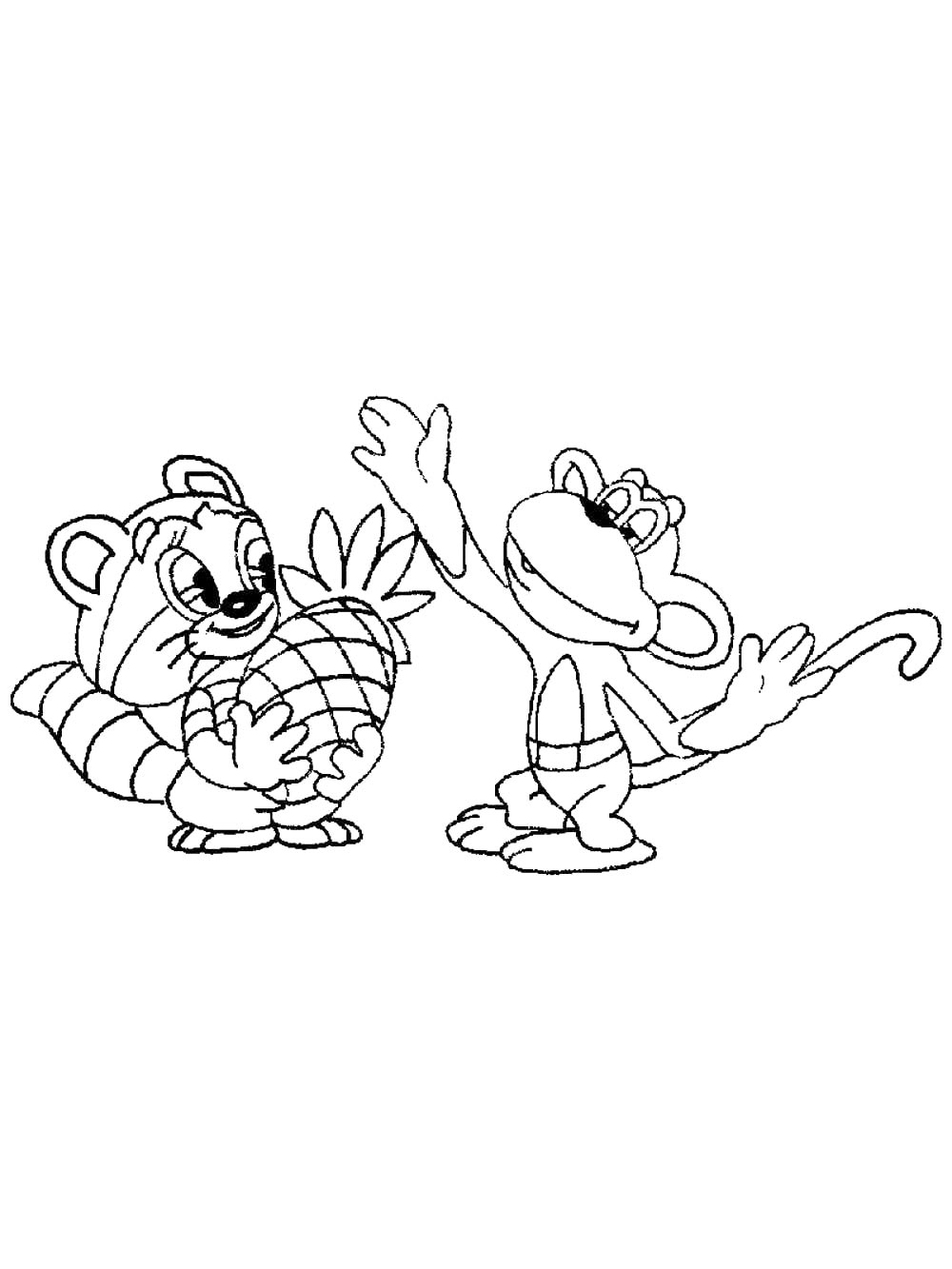 Крошка Енот и обезьяна