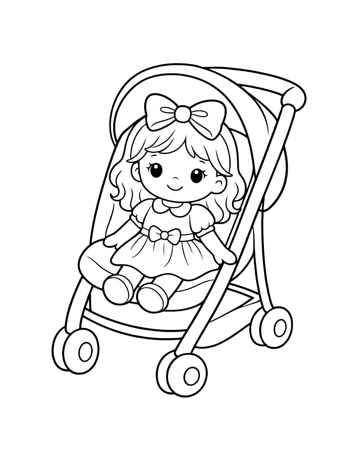 Кукла в коляске