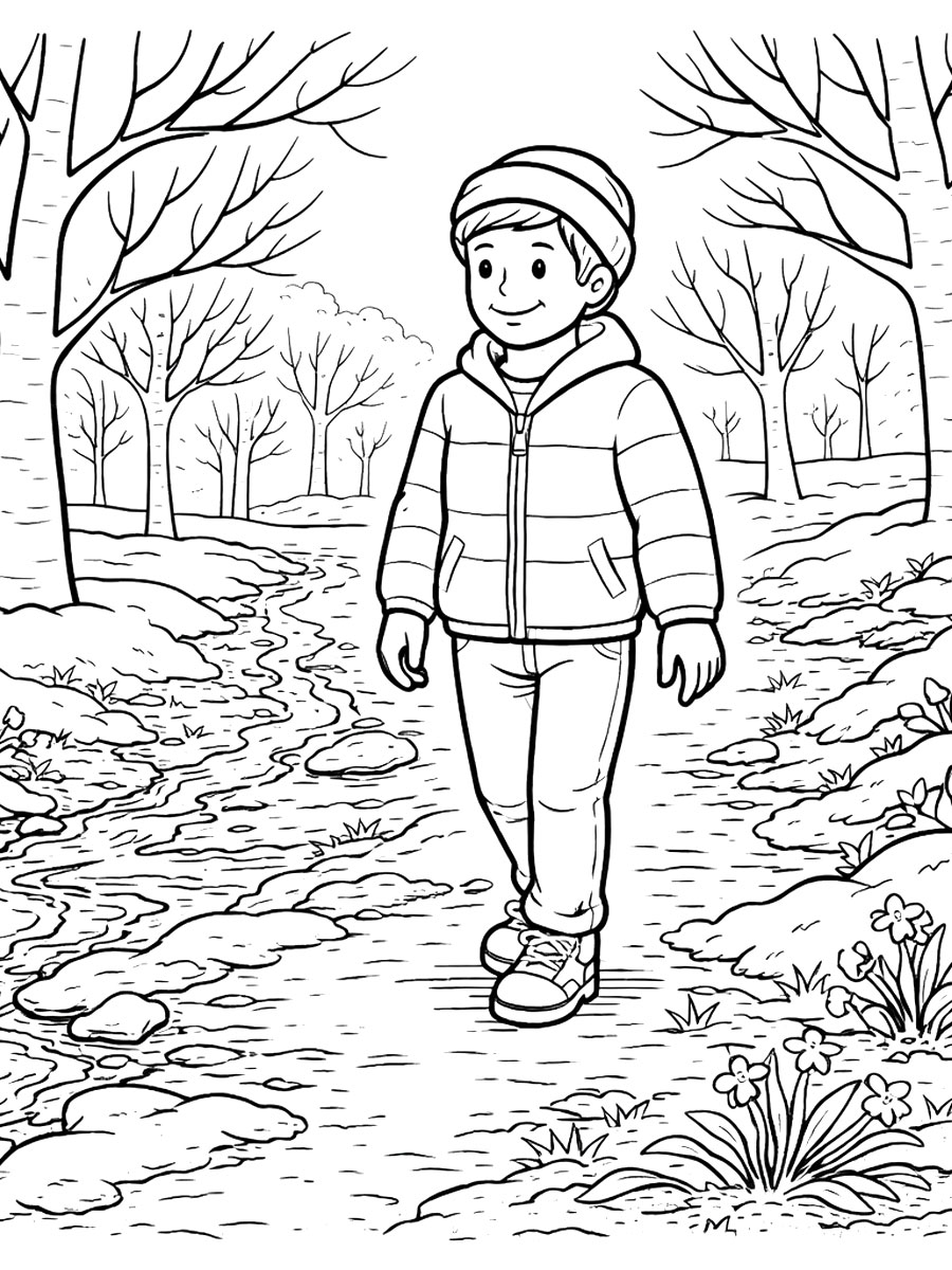 Мальчик гуляет