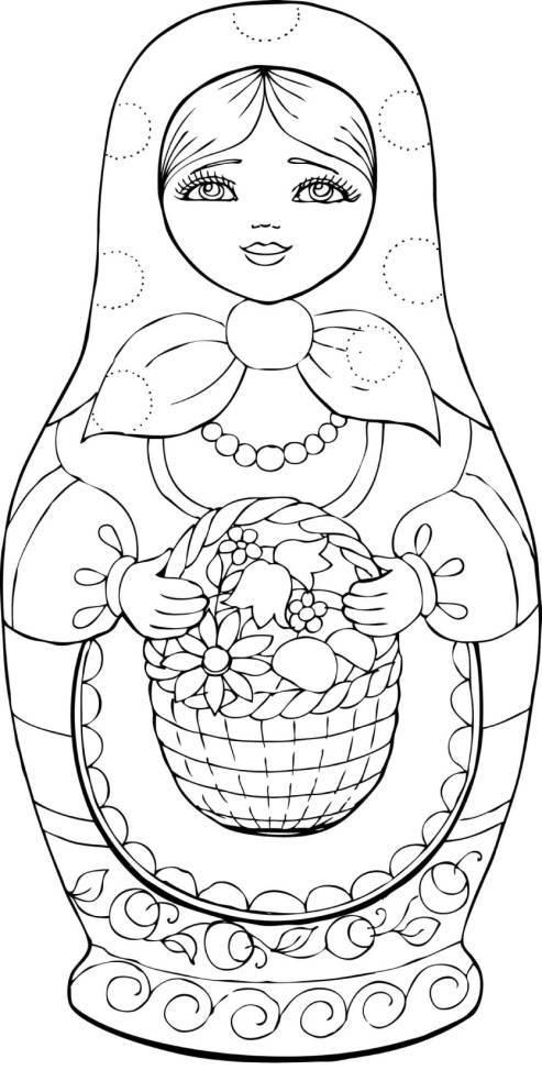матрешка с корзиной