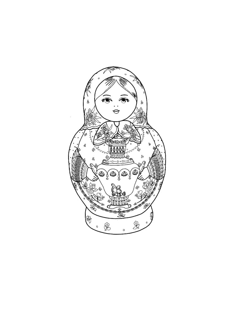 Матрешки для раскрашивания 2