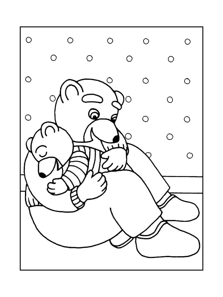 Медведь обнимает медвежонка 2