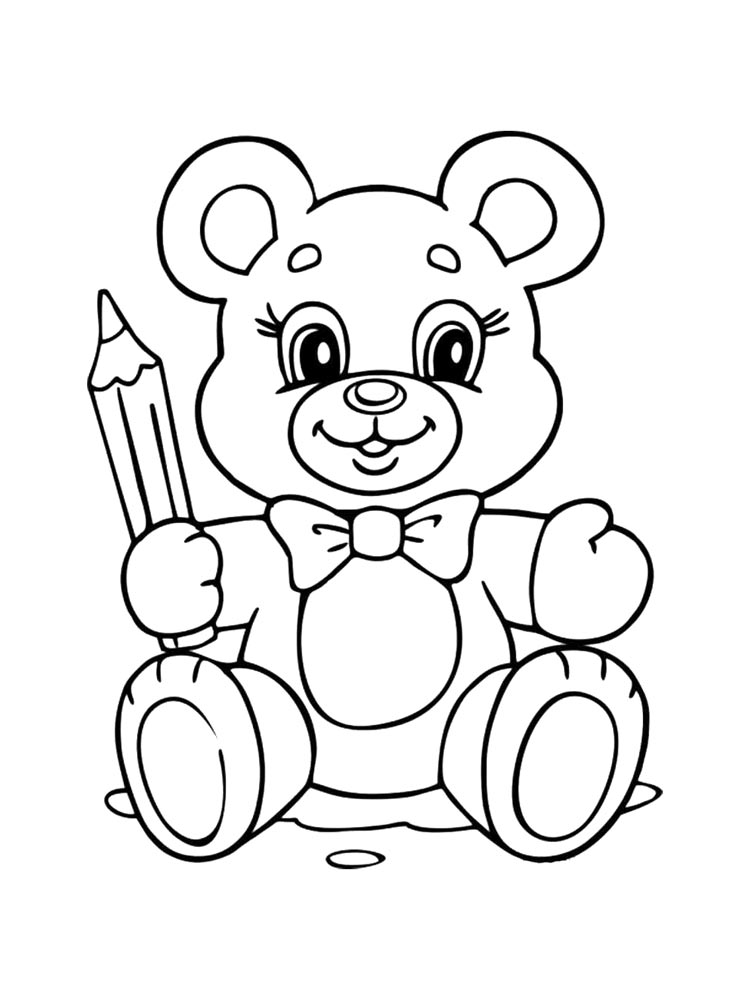 Медведь с карандашом