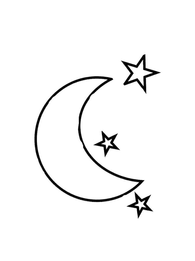 Месяц в ночном небе