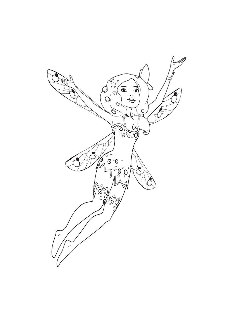 Мия и я черно-белая раскраска 2