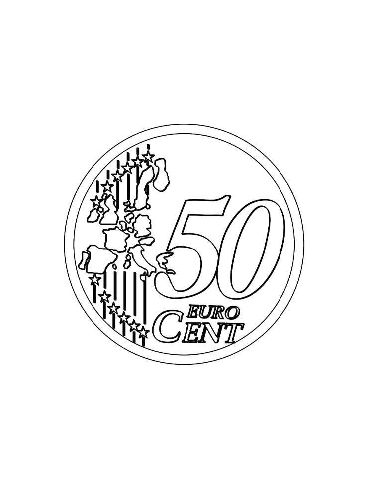 Монета 50 евро центов