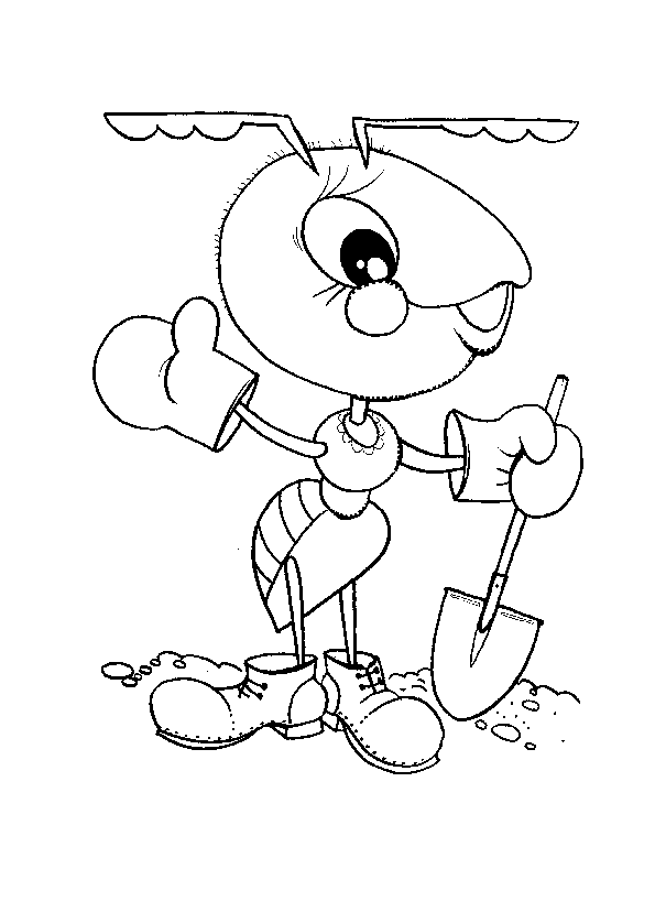 Муравей с лопатой