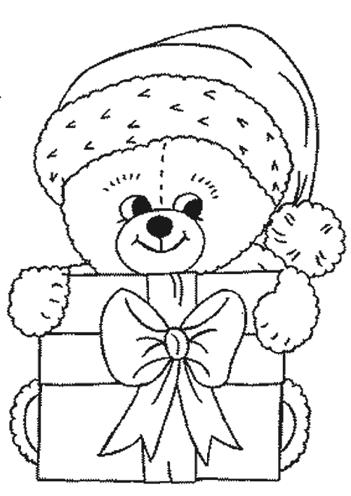 Новогодний мишка с подарком 2