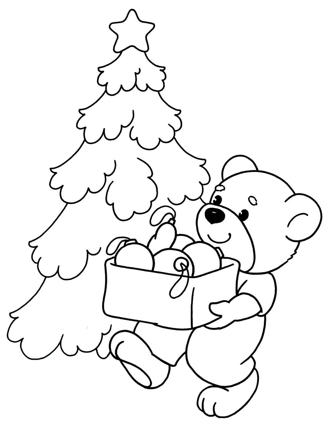 Новогодний мишка с шарами 2