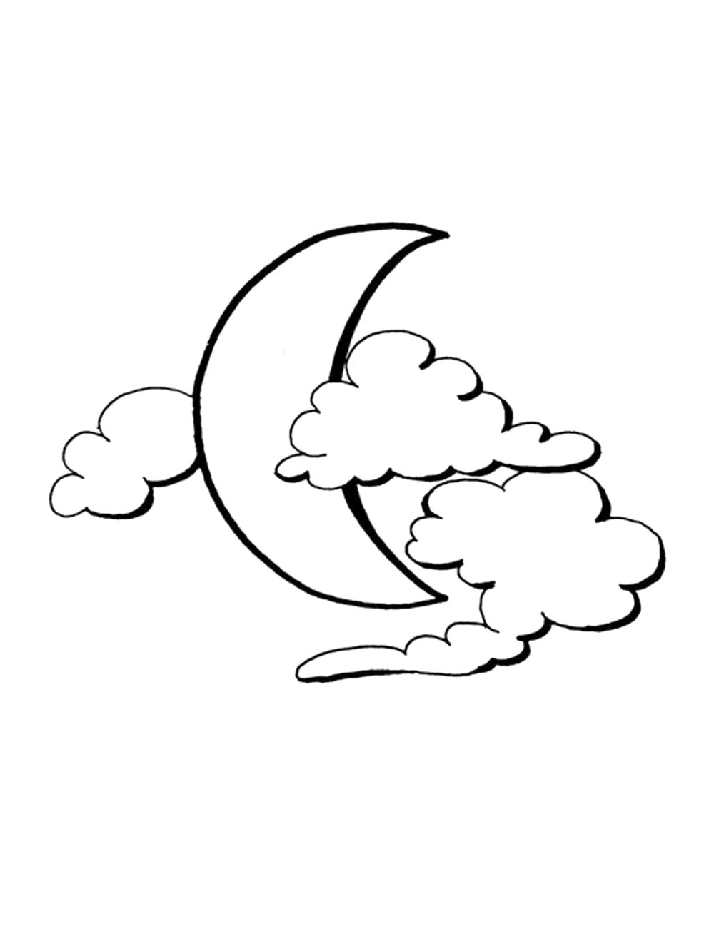 Облака и луна