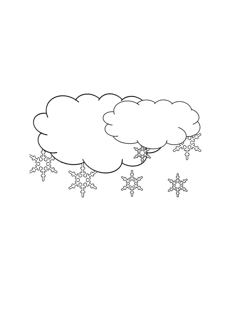 Облака со снежинками